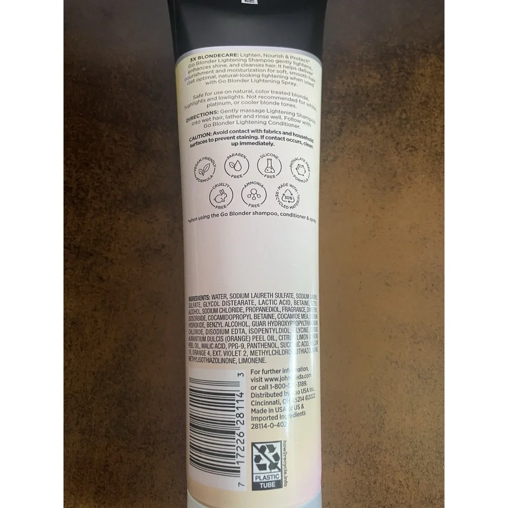 3 John Frieda Go Blonder Lightening SHAMPOO Lightens For Natural Looking 10 OZ